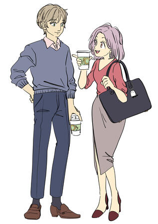 Tea Lady and Coffee Man Interact